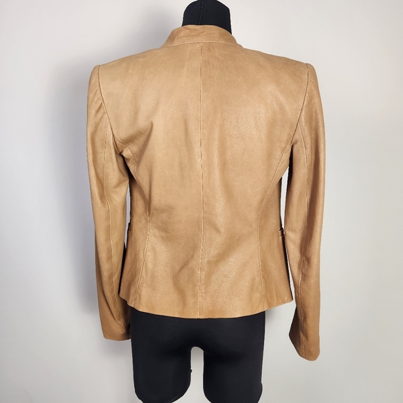 THEORY Lanai tan leather jacket - Picture 4 of 11